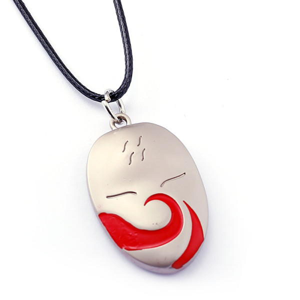 Japan Anime Naruto Necklace Shadow Kakashi Mask figure Symbol Cosplay Pendants Jewelery Fashion Hollow gift for women Necklaces