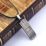 Naruto Figure Cosplay Necklace Cartoon Gaara Kankuro Temari Headband logo Choker Necklace Pendant Rope Men Jewelry