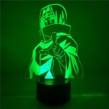 Anime Figure Uchiha Itachi Naruto Figure LED 3D Night Light 7Color Acrylic Naruto Figuras Led Desk Lamp Home Decor Kids Gift