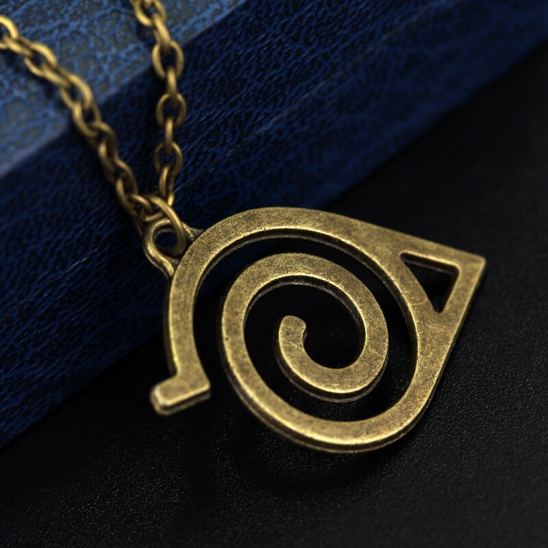 Hot Anime Naruto Necklace Fashion Ancient Bronze Hidden Leaf