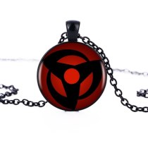 Naruto Sharingan Shippuuden Eyes Pendant Necklace Black Chain Vintage Necklace Men Jewelry Children Gift