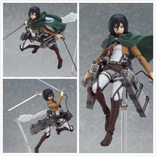 Anime Attack on Titan Eren Mikasa Ackerman Levi/Rivaille Figma PVC Action Figure Model Toy