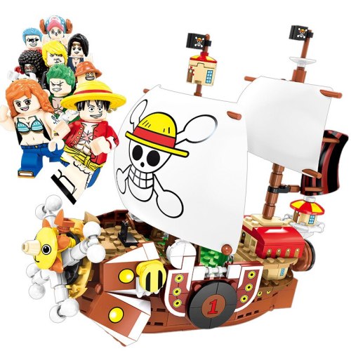 NEW ONE PIECE Monkey D. Luffy Thousand Sunny Anime Building Blocks Sets Bricks Classic Model Kids Toys Gifts Compatible Legoings