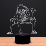 3D LED Touch Switch Night Light Anime One Piece Luffy Table Lamp USB 7 Colors Atmospheres Decor LED Lighting For Birthday Gifts