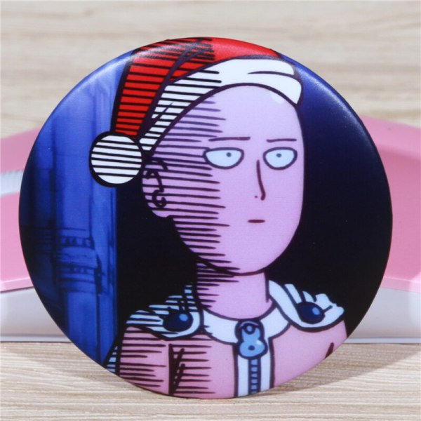 5.8cm Large Brooch One Punch Man Christmas Day Badge Boy Girl Cute Pin Russian Breastpin Spain Coin Icon Home Cloth Decor