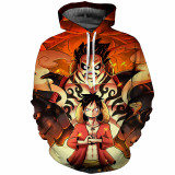 Anime 3D Hoodies Men Clothes 2018 Sweatshirts One Piece Luffy Print Pullovers Harajuku Tops Streetwear Plus  Size