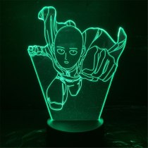 One Punch Man Night Lights Led Saitama Lampara Anime Lamp 3D Lighting Desk Lamp Kids Gift Color Changing Luminaria Toys