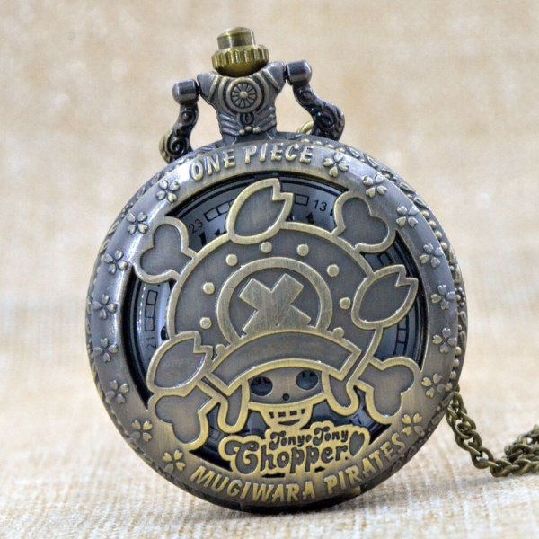 Hot Sales Antique Quartz Cartoon Anime One Piece Pocket Watch Necklace Good Quality Steampunk Hollow Pocket Watches P227