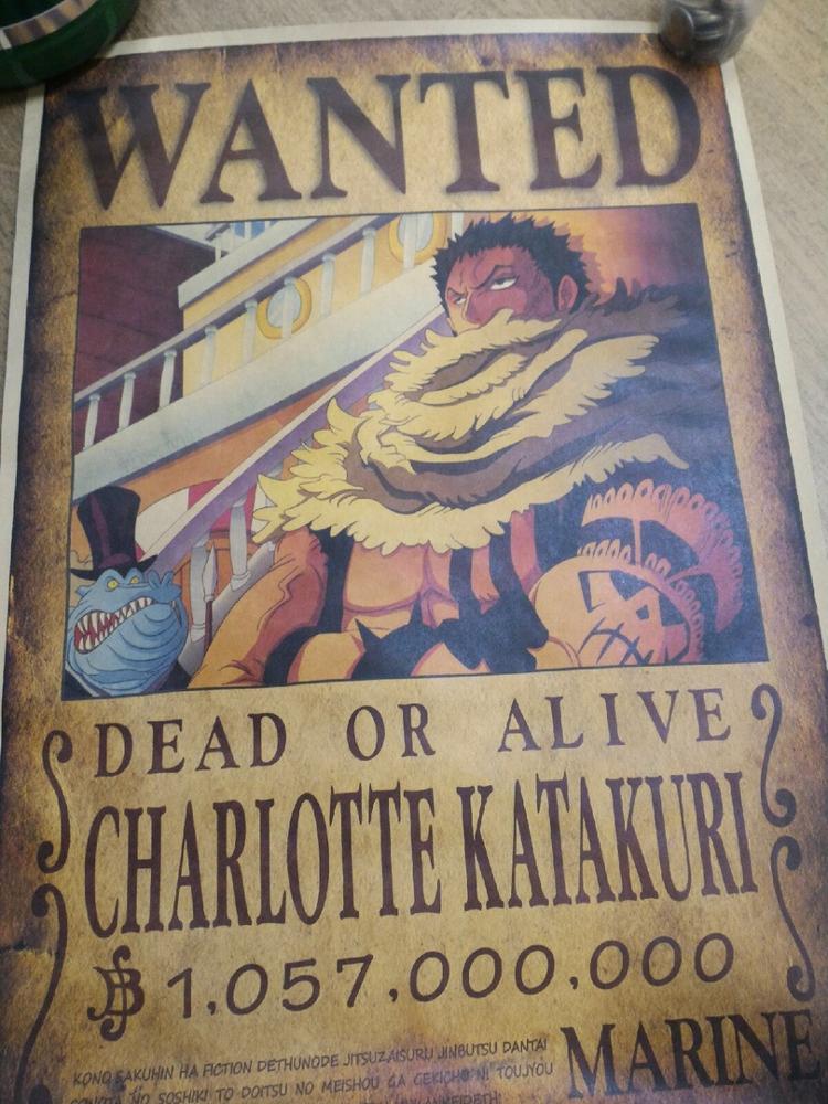One Piece Wanted 80 Luffy Zoro Chopper Classic Japanese Cartoon Comic Kraft Paper Bar Retro Poster