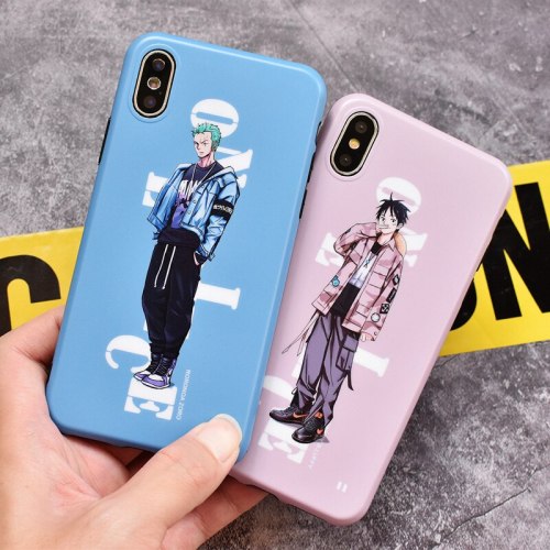 Japanese Anime One Piece Zoro luffy Coque Shell Phone Case for iPhone 8 7 6 6S Plus Protective Back Cover For iphone X XR XS MAX