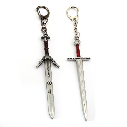 Game The Witcher 3 Keychain Geralt of Rivia Sword Metal Pendant Keyring Weapons Chaveiro Car Bag Figure Chaveiro For Men