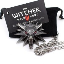 witcher 3 pendant necklace animal wolf head necklace 1 bag 1 card original quality wholesale