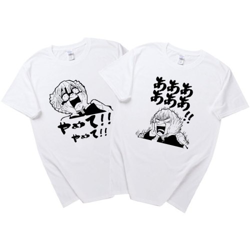 Demon Slayer: Kimetsu no Yaiba Agatsuma Zenitsu Cosplay T-shirt Men Women Fashion Short Sleeve Tee Tops Unisex