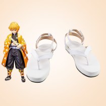 Anime Demon Slayer Kimetsu no Yaiba Agatsuma Zenitsu Cosplay shoes Custom made male shoes boots