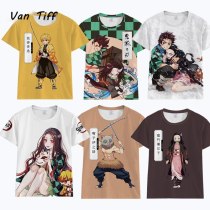 Japanese Anime Demon Slayer Tshirt Costume: Kimetsu no Yaiba Kamado Tanjirou Nezuko T shirt 3D T-shirt Boys Girls Tees