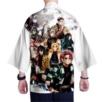 Anime Demon Slayer Kimetsu No Yaiba 3D Print Japan Kimono Cardigan Shirt Men Cosplay Costume Halloween Carnaval Party costume