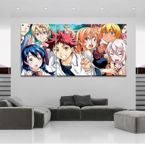 Wall Art HD Printed 3 Pieces Animation Shokugeki No Soma Poster Modular Canvas Home Decoration Pictures For Living Room Painting