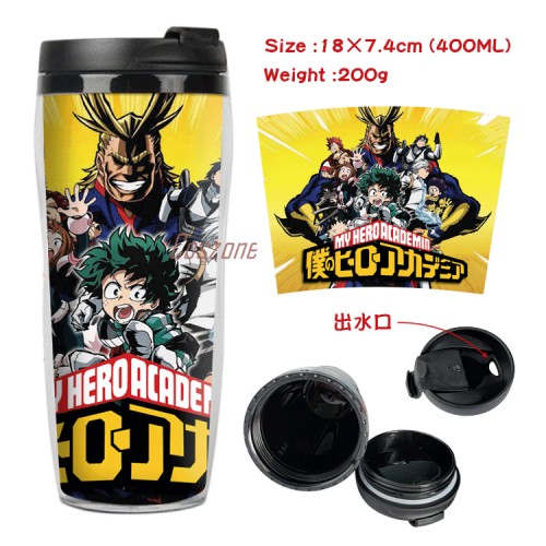 Anime My Hero Academia Double-deck Cup Coffee Vacuum Cup 400ML Large Capacity Portable Cup Cosplay Gift