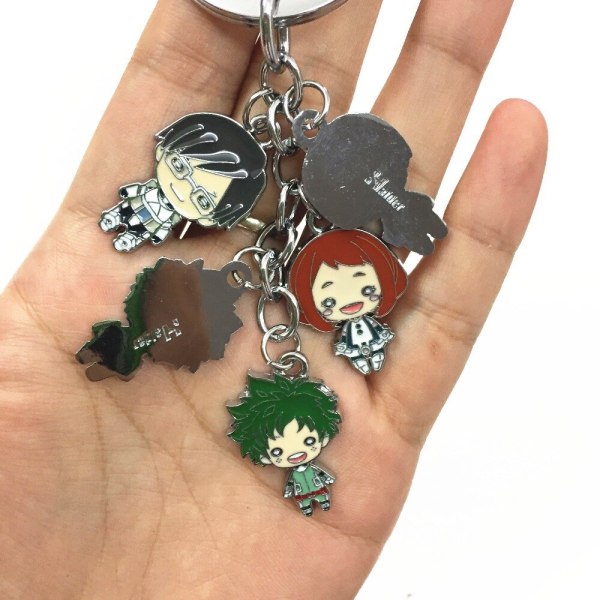 1 Piece My Hero Academia keychain Izuku Midoriya pendant Boku no Hiro Asui Tsuyu alloy Gift