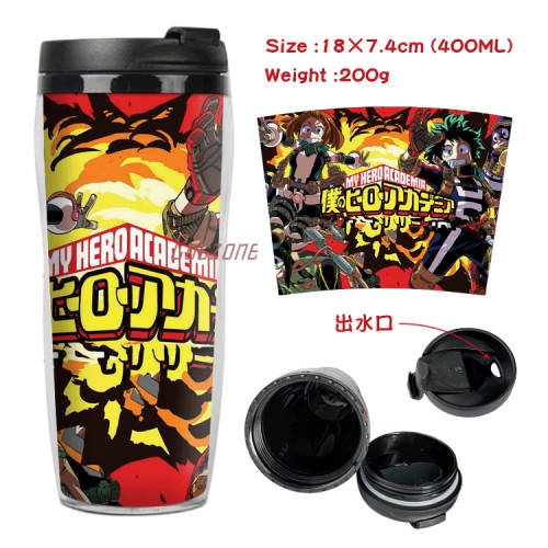 Anime My Hero Academia Double-deck Cup Coffee Vacuum Cup 400ML Large Capacity Portable Cup Cosplay Gift