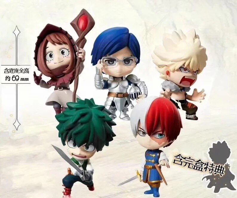 7cm 5pcs Set My Hero Academia Iida Tenya Todoroki Shoto Bakugou