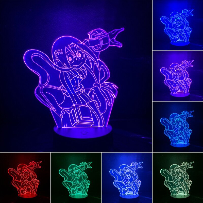 My Hero Academia 3d Led Night Light Deku 7 Color Changing Lamp