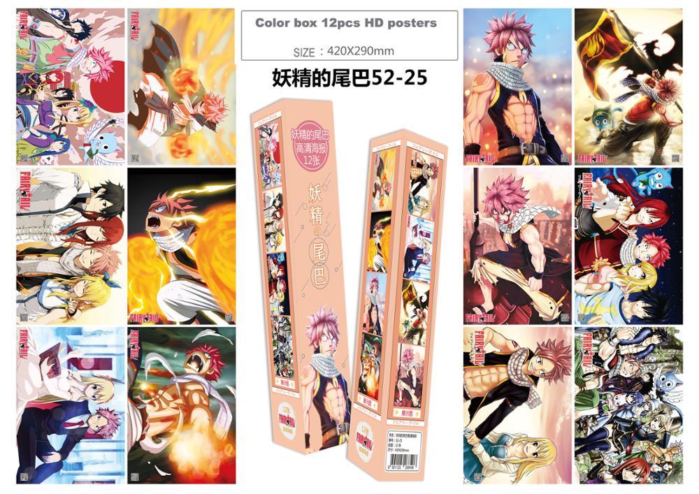 12 Pc Anime My Hero Academia Fairy Tail Tokyo Ghoul Attack On Titan Cells At Work