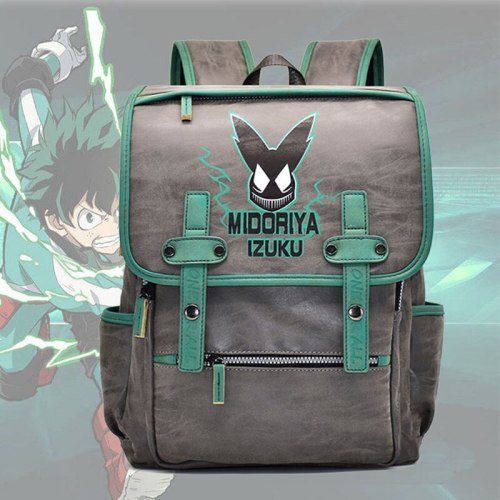 Anime Backpack My Hero Academia Midoriya Izuku Cool Practical Backpack Gifts For Girls Pu School Bag