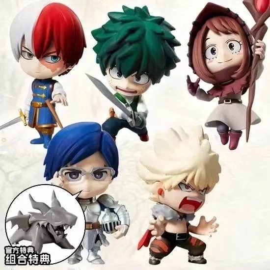 7cm 5pcs Set My Hero Academia Iida Tenya Todoroki Shoto Bakugou