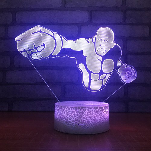 One Punch Man 3D LED RGB Night Light 7 Color Change Desk Light Action Figures 061 Boys Girls Christmas Toys