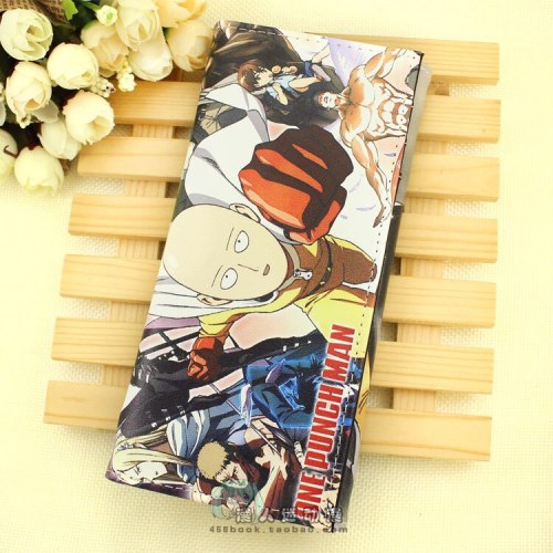Anime ONE PUNCH-MAN Cartoon new color picture PU leather student male and female long wallet child gift