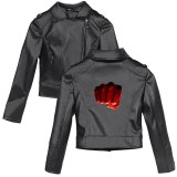 cosplay ONE PUNCH-MAN PU Leather Women New Fashion Dracarys Jacket Color Zipper Outerwear jacket Winter And Autumn Coat HOT