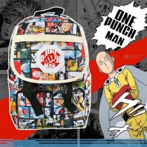 Anime ONE PUNCH-MAN Cosplay Prop Saitama Cartoon Print Backpack Teens School Bag Rucksack Shoulder Bag Large Capacity Travel Bag