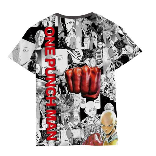 ONE PUNCH-MAN Saitama Cosplay Costume summer short sleeve Tee casual men Hip Hop Tops Tees Anime Cotton T-shirt Short Sleeve