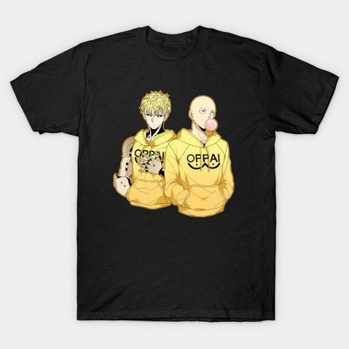 ONE PUNCH-MAN One Punch Man Saitama & Genos Sweatshirt Hoodie Oppai Unisex and Womens Fitted New  Unisex Funny T-shirts