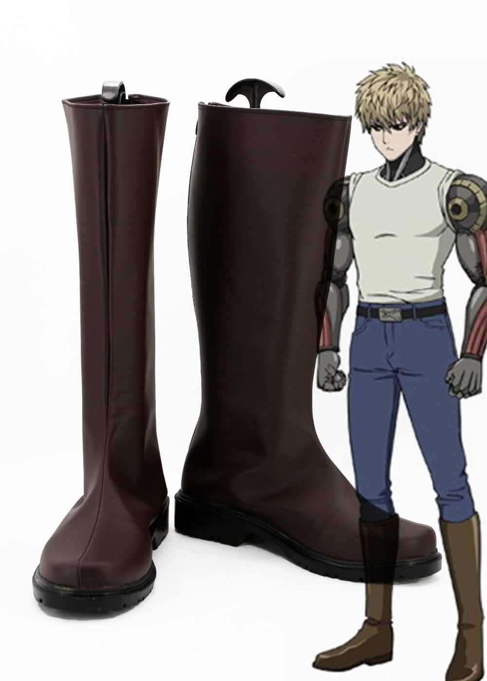 Anime One Punch Man Saitama  Cosplay Shoes Boots Costume Cos Custom made