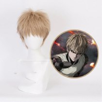 Anime One Punch Man Genos Cosplay Wig Costume Carnival Adult Halloween Accessories Synthetic Hair Party Unisex Male