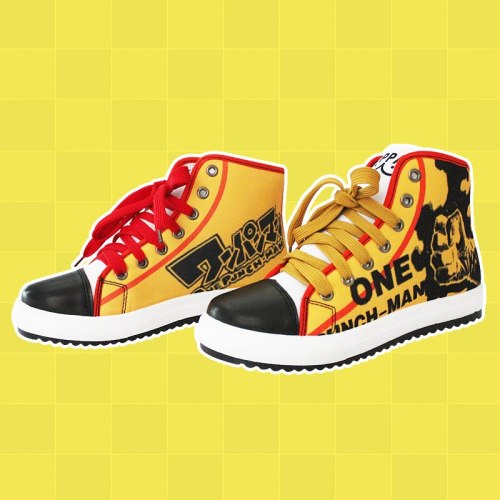 2019 Anime One Punch Man No-Slip Canvas Shoes Men Hip hop Street Dancing Sneakers Oppai board shoes A51602