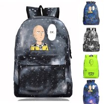 One Punch Man Hero Anime  Waterproof Nylon Backpack for Women Multi Pocket Travel Backpacks School Bag for Teenage