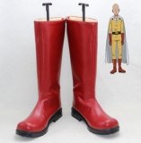 NEW Anime One Punch Man Saitama Cosplay Shoes Red Boots Costume Cos Custom made