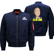 Japan Anime Cartoon Winter Hot Sale Coat Thick Men Jackets One Punch Man Streetwear Bomber Military Jacket Zipper Warm Clothing