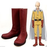 NEW Anime One Punch Man Saitama Cosplay Shoes Red Boots Costume Cos Custom made