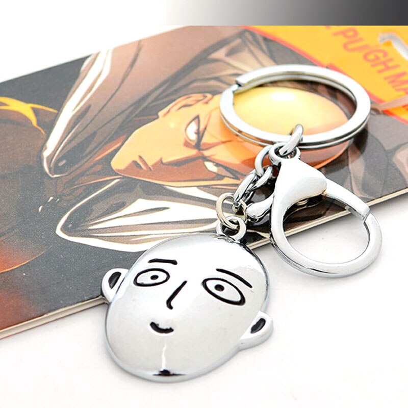 Japanese Anime One Punch Men Saitama Egg Pendant Necklace Metal Chain Cosplay t