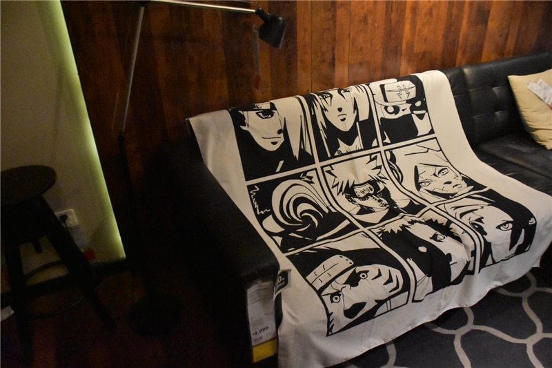 Black and White Anime Naruto Tapestry Show Wall Sticker ...