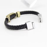 Anime Naruto Knit Cosplay Costumes Accessories Props Black Punk Fashion leather rope Bracelets