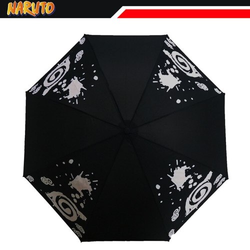 Anime NARUTO Uzumaki Hokage Color Changing Umbrella 96cm Three-Fold Anti-UV Sun Rain Collectible Bumbersoll Cosplay Gift for Boy