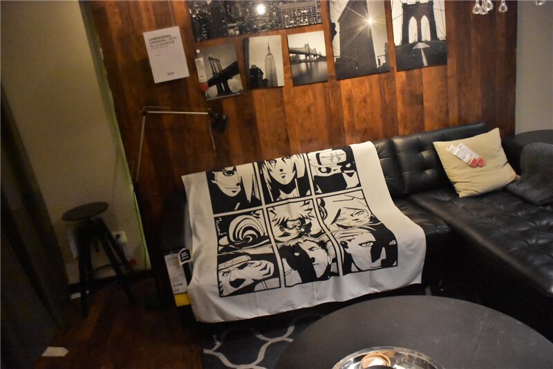 Black And White Anime Naruto Tapestry Show Wall Sticker Dormitory Hanging Background Cloth Restaurant Home Decor Find out more with myanimelist, the world's most tv asahi announced a new kids anime kaidan restaurant (thriller restaurant) based on. black and white anime naruto tapestry