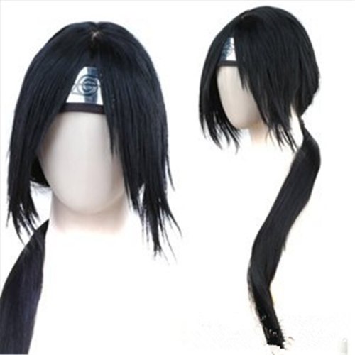 Anime NARUTO Uchiha Itachi Cosplay Wig Women Men Long Horsetail Black Hair Fluffy Wig Halloween Party Cosplay Accessories New