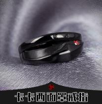 Anime NARUTO Hatake Kakashi Mask Ring S925 Zircon Cos gift Adjustable
