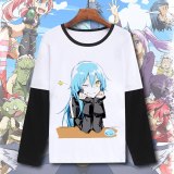 Unisex Anime That Time I Got Reincarnated as a Slime Rimuru Tempest Cotton Casual T-Shirt Tee Long Sleeve Full T Shirt